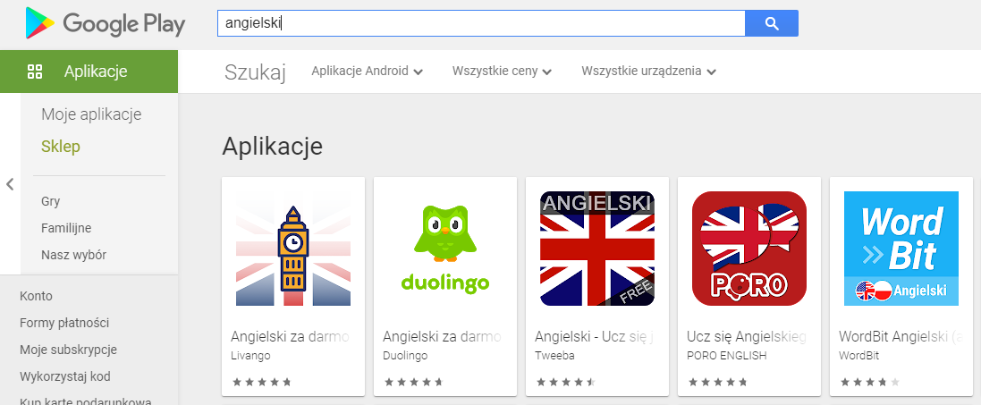 angielski